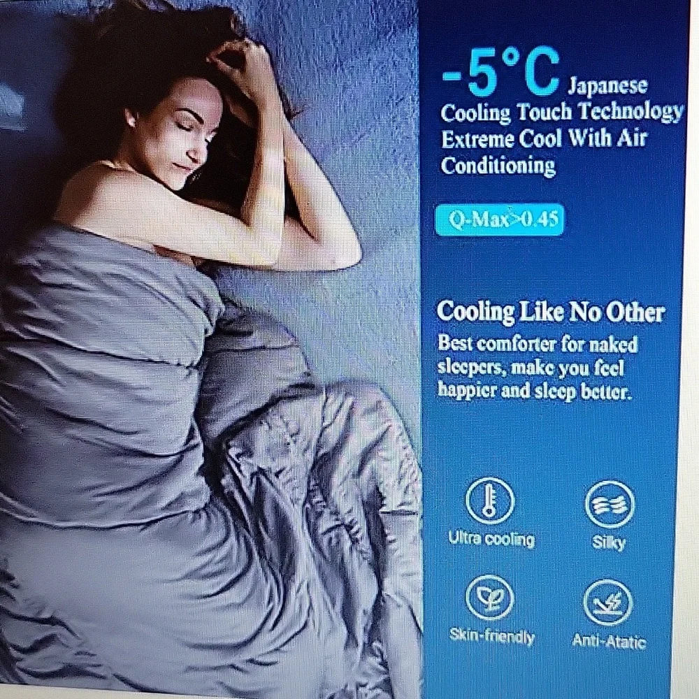 Elegear Dark Gray cooling comforter twin 59x79